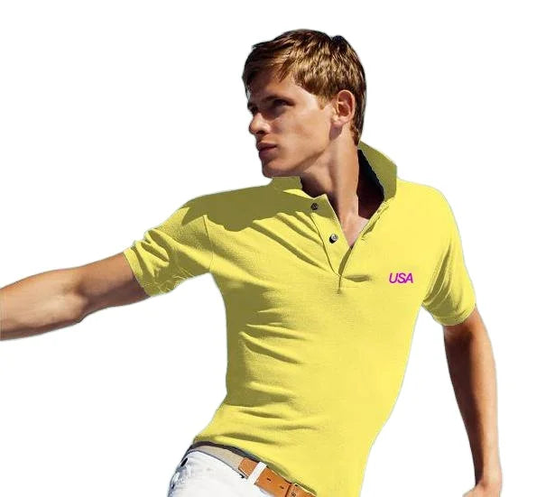 Polo Shirt Factory Free Sample Free Shipping Custom High Quality  Quick Dry Nylon Fabric Heat Transfer Brand Golf Polo Shirt