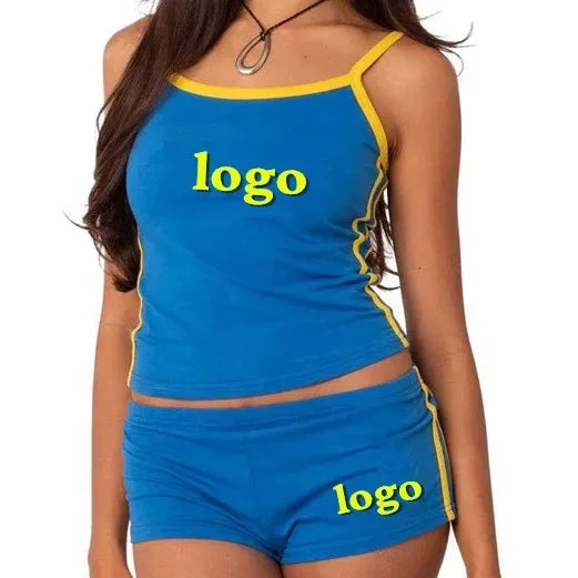 Women's Two-Piece Joggers Set Tank Top and Shorts Sweatsuit With Tank Top and Shorts Women's Clothing Sets