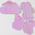 New rainbow butterfly Heart Shape Eyelash Extension Lash Plate Acrylic Lash Palette Lash Tile with Magnet