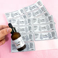 Premium Custom Printing Silver Metallic Logo Stickers Adhesive Waterproof Vinyl Bottle Label
