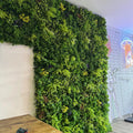 50cm 100cm Indoor Outdoor Anti-uv Fastness Cartoon Background Artificial Plant Grass Wall Panel for Office Shop Mall Decoration