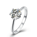 Customized Diamond Wedding Rings Jewelry Women Engagement Real Silver Moissanite 1 Ct Lab Grown Eternity Diamond Engagement Ring