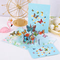 Creative Three-dimensional butterfly  3D Paper Carving Greeting Card Holiday Gift Blessing Universal Message Card
