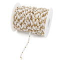 3.5mm Pearl Chain Roll Luxury Accessories Jewelry Pearl and Gold Chain Necklace for Headdress Necklace Bracelet