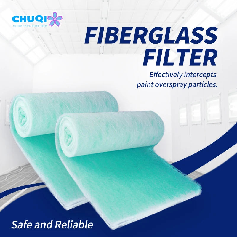 Customized Pleated Flame Retardant G3 G4 Fiberglass Filter Media Rolls Floor Filter Industrial F5 EU5 Paint Spray Booth Filter