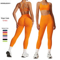 Custom Logo Gym 4 Pcs Sports Yoga Suit for Women Fitness Seamless Yoga Set High Waist Butt Lift Fitness Sets for Women