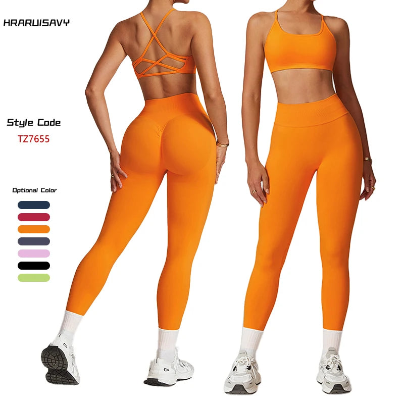 Custom Logo Gym 4 Pcs Sports Yoga Suit for Women Fitness Seamless Yoga Set High Waist Butt Lift Fitness Sets for Women