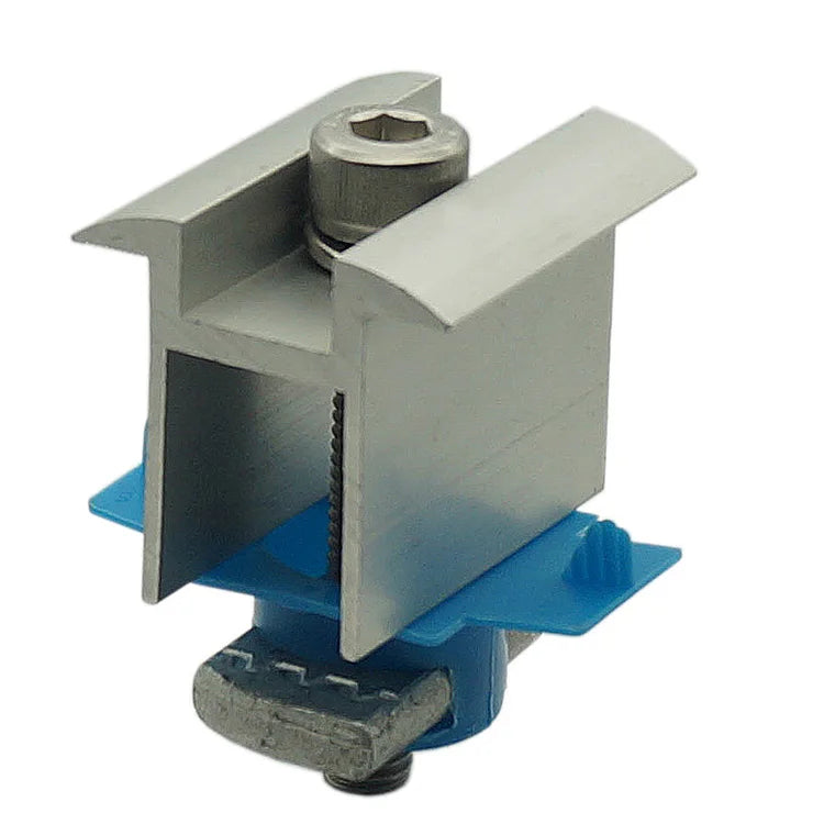 Yuens OEM Pv Panel Steel End Mid Clamps Clips for Solar Mounting Hot-dip Galvanized Rail Brackets Customized EPDM Nut
