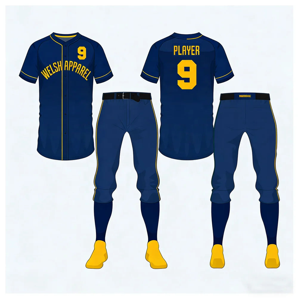 Custom Children's Breathable Plus Size Sport Baseball Team Uniform Set Jerseys for Boys