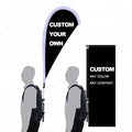 Cheap Outdoor Advertising Backpack Flag with Polyester 40x125cm Custom Colors & Logos-Masterpiece Brand