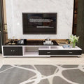 Mid-Century Modern TV Stand for 55/65 Inch TV Entertainment Center with Storage Cabinet and Open Shelves TV Media Cabinet for