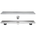 Stainless Steel Invisible Shower Drain Shower Channel Linear Bathroom Floor Drain