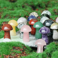 20*15mm 1 Inch Natural Quartz Crystal Stone Hand-Polished Healing Reiki Decor Gift with Mushroom Ornament Other Crystal Crafts
