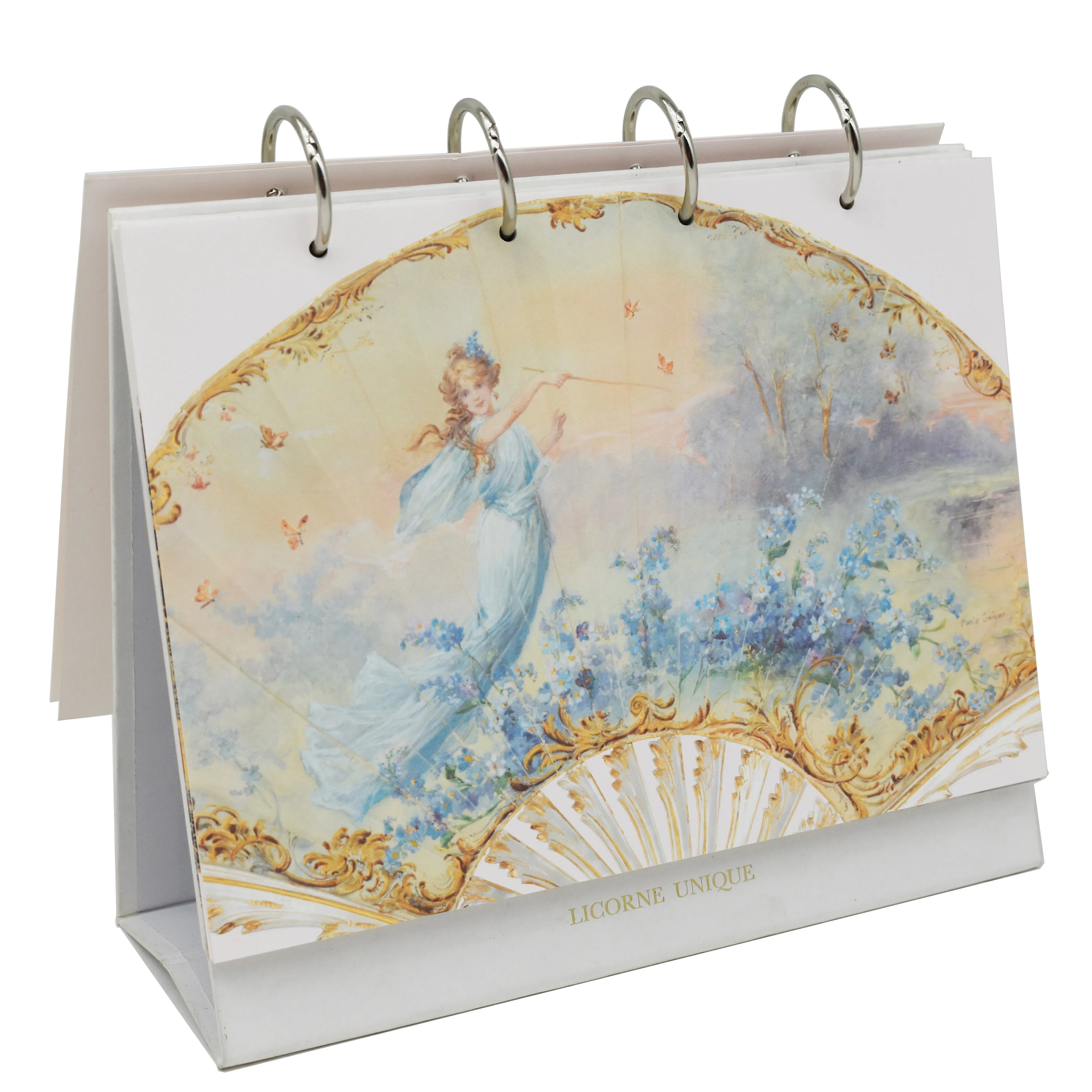 Custom Size Flip Monthly Desk Calendar Wholesale Personalized Design Printing Paper Table 2025 Calendar Printing