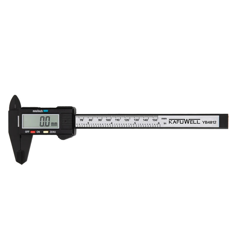 KAFUWELL YB4812 150mm Caliper Ruler Lcd Screen Calibrador Pie De Rey Depth Measuring Tool Electronic Digital Vernier Caliper