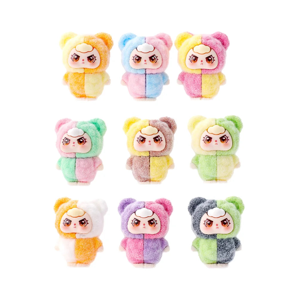 Kids Gift New Kawaii Animal Figurine fairy Garden Kit Miniatures Flock Resin Bear 3d Mini Figurine Kid Toy for Blind Mystery Bag