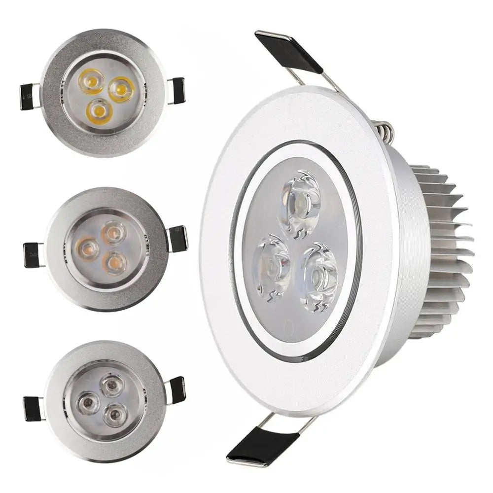 3W  LED Recessed Ceiling Down Light Cool Warm Natural White Lamp AC 220V 230V +Driver Downlight Spotlight for Home Hotel