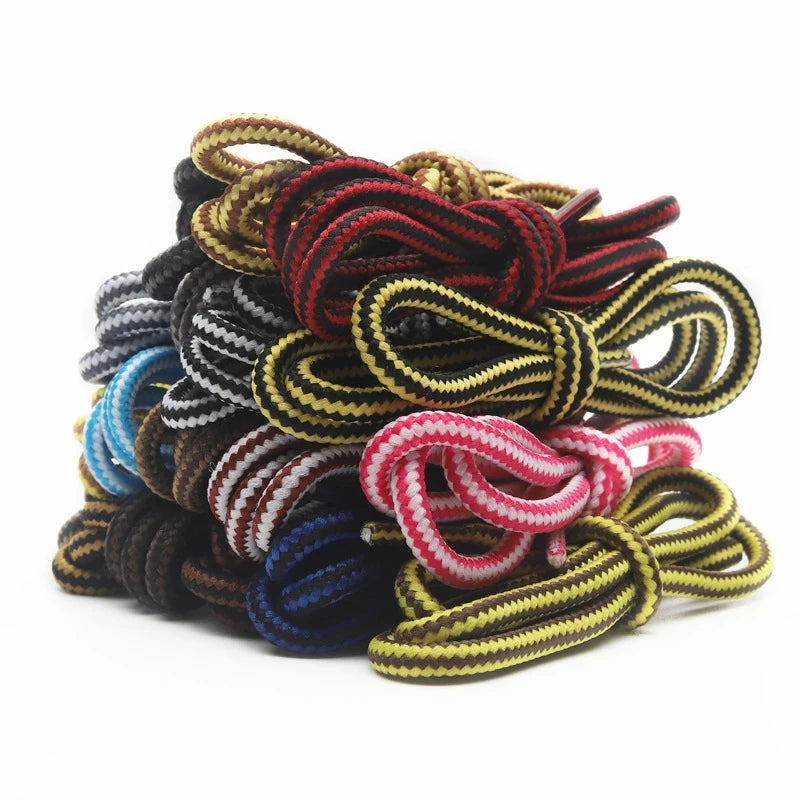 Polyester Anti-skidding Outdoor Shoelaces Climbing Latchet Hiking Mountaineering Two Tone Shoestrings for Martin Boots