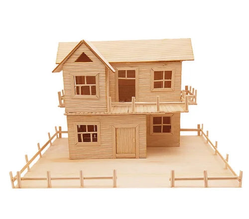 Ice Cream Stick Wooden Stick Toothpick Stick Small House DIY Handmade Material Bag Making Sand Table Model Puzzle Assembly