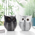 Small Owl Statue Handcrafted Resin Buho Figurines for Home Decor for Living Room Bedroom or Office Decoration