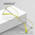 MORESE 3089 Fashion Eyeglasses Frames Large Square Shape Optimal Optical Anti-Blue Light