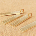 Promotional Custom Laser logo Brass Metal Gold Ruler for Keychain