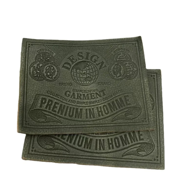 Wholesale Eco-Friendly Heat Press Handmade Embossed/Debossed Labels Custom Logo Clothing Garment Jeans PU Leather Patches Custom