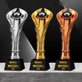 25cm Height Gold Silver Bronze Resin Crystal Trophy Award MH-J0467