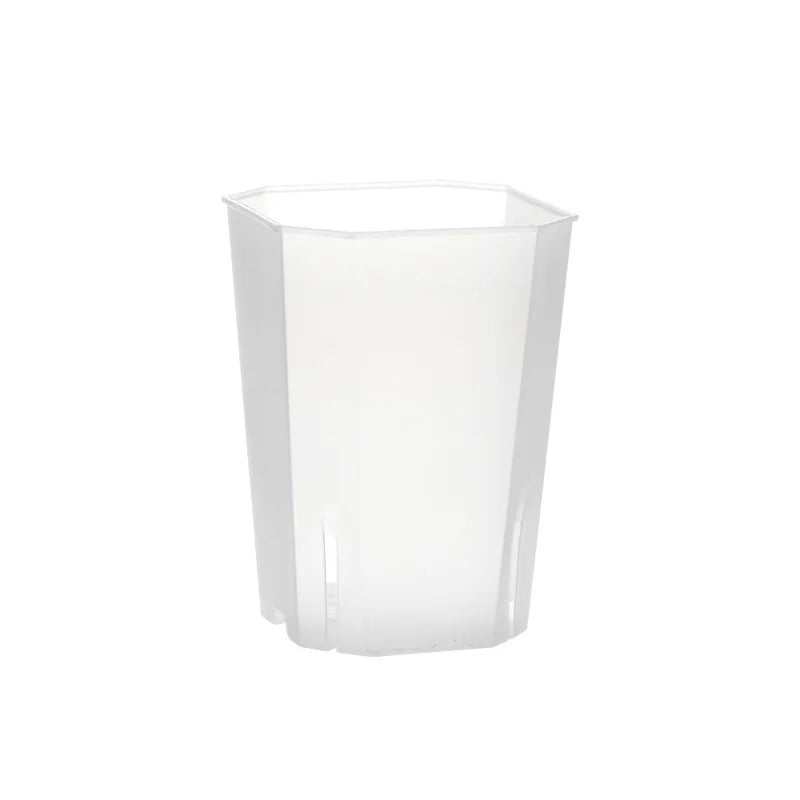 Tall Slit Square Clear  Plastic Bonsai Plant Planters Succulent Flower Pot Garden Decoration