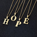 Initial A-Z Letter Stainless Steel Figaro Chain Necklace 18K Gold Plated Hip Hop Capital Monogram Necklace Alphabet for Men