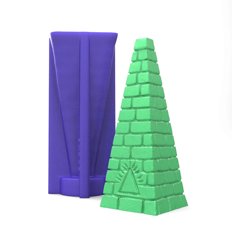 YS Custom DIY Pyramid Triangle Candle Silicone Molds 3d Silicone Candle Mould Aroma Candles Handmade Form Plaster Making Formsd
