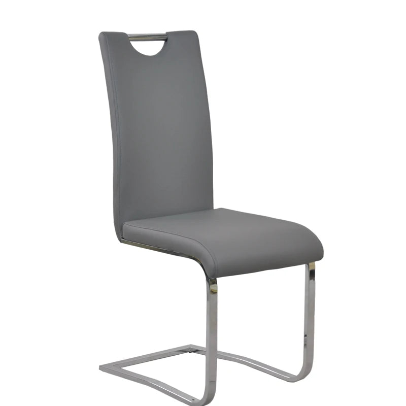 Y1550 LIXIN Modern European Synthetic Leather Dining Chair Wood/Metal Legs Super Comfortable Home Office Apartment Home Bar Gym
