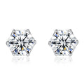 925 Sterling Silver Vintage Filigree Lab Growing D Color VVS1 Classic 6-claw Moissanite Diamond Stud Earrings