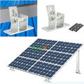 Solar  Aluminum Adjustable 15/30 Degrees Front Rear Leg Solar Panel Support Frame Solar Mounting Leg Bracket for Any Flat Roof