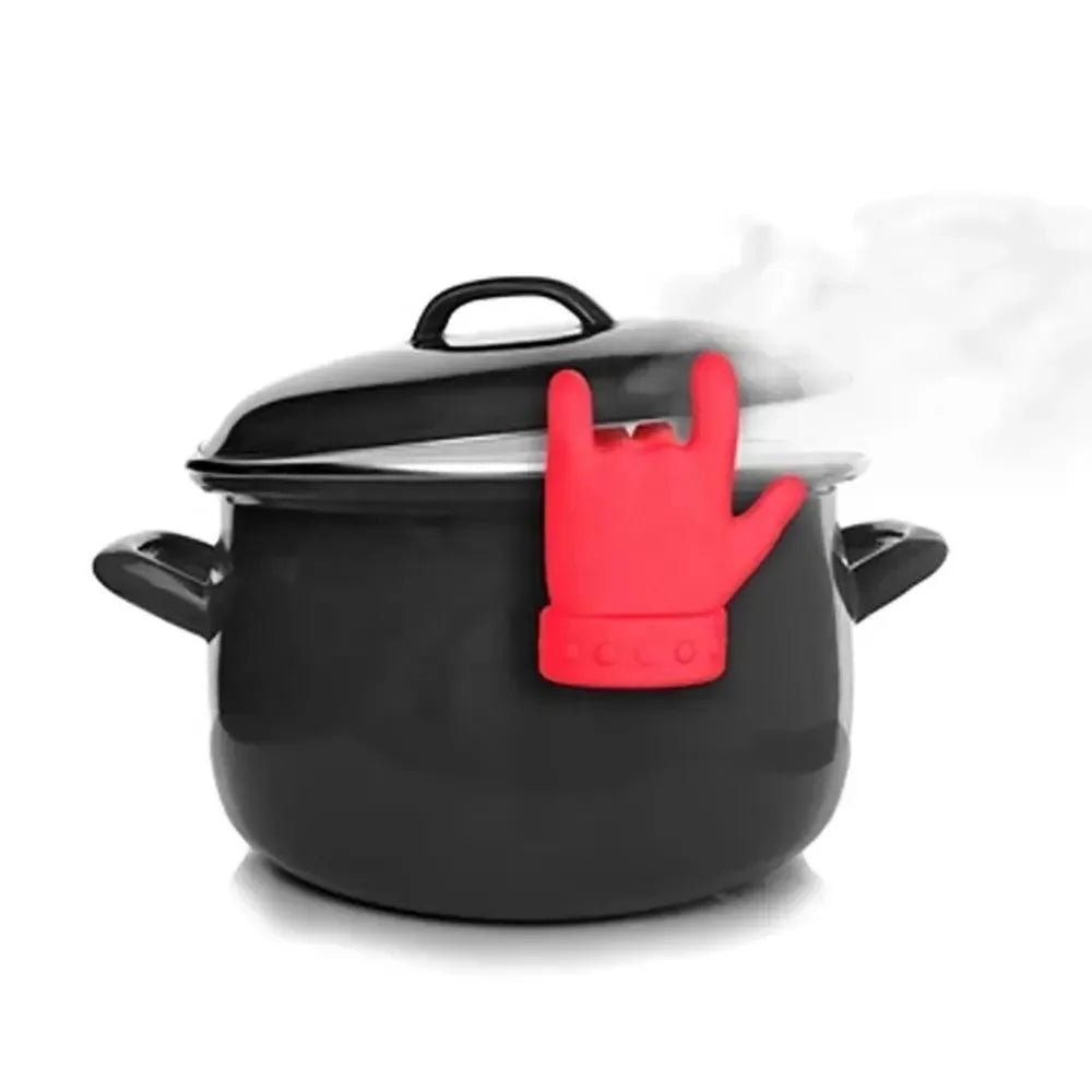 Heat Resistant Silicone Spoon Rest for Stove Top Kitchen Tools Pot Lid Holder Spill-Proof Spoon Rests Pot Clips
