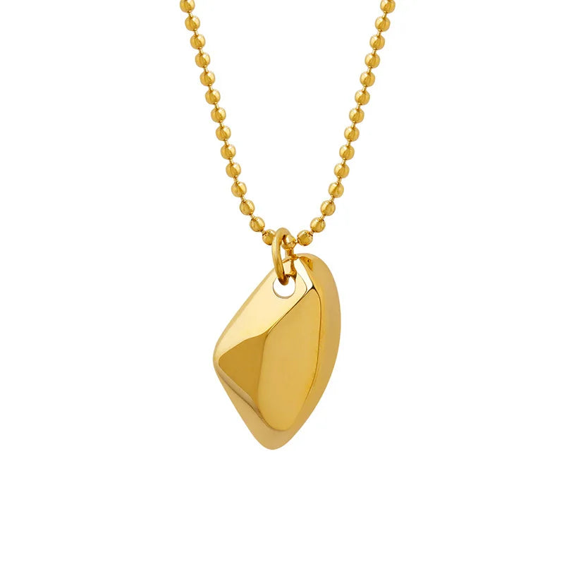 2024 Fashion Irregular Pendant 18K Gold Plated Stainless Steel Necklace for Women