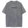 Streetwear Unisex Drop Shoulder Tee Shirts Custom Men Heavy Weight Gsm Cotton Crop Boxy Vintage Acid Wash Distressed T Shirt
