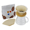 Disposable 8-12 Cup Unbleached Natural Paper Cone Coffee Filter Bag Packaging & Printing Product for Pour Over Drip Coffee Maker