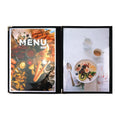 A4 Single Page 2 View Menu Cover High-grade Hotel Menu Holder PU Leather Border Menu Cover