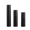 Airless Pump Bottle Cosmetic Pack Black 15ml 30ml 50ml Matte Black Cosmetic Packaging Screen Printing Customized Logo Square ABS