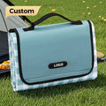 Custom Logo Picnic Blanket Outdoor Extra Large Camping Beach Blanket Foldable Waterproof Sand Hiking Travel Family Picnic Mat
