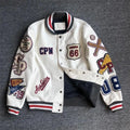 Customised Men's Patch Polyester Regular Varsity Jacket Fashionable Loose Casual Letterman Stand Autumn OEM Service Thin