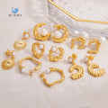 SUMMLY Vintage Wholesale Faux Pearls Premium Light Luxury 18K Gold Plated Stainless Steel Earrings Fashion Jewelry