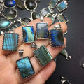 Rainbow Labradorite Pendant Crystal Various Shapes Gemstone Pendant Necklace Jewelry for Gift
