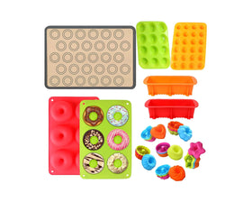 Silicone Cake Mould Set Doughnut Maker Silicone Baking Tray Cupcake Muffin Molds Mini Cake Pan