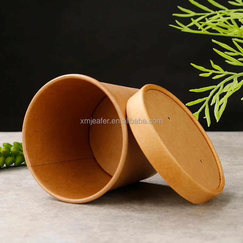 Wholesale Double Wall Instant Paper Soup Tub Disposable Lunch Box for Takeout Chinese Manufacture Single Wall Bowl for Lollipop