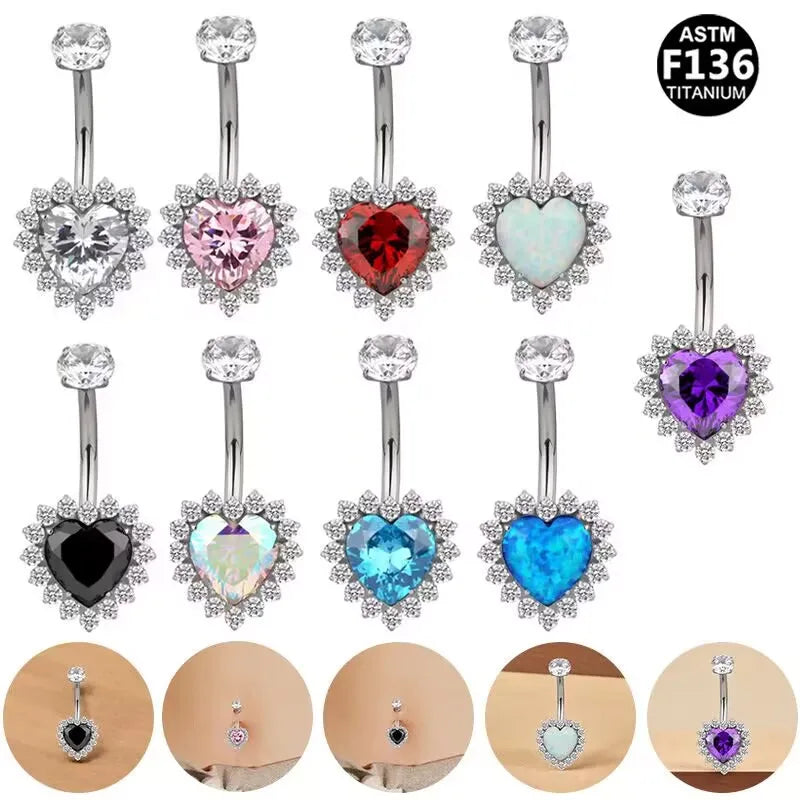 G23 Titanium Banana Flower Belly Button Body Navel Nail Jewelry Fashionable Orthodox Piercing for Children's Engagement Zircon