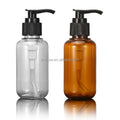 Luxury Unique Design 100ml 200ml 300ml 10 oz 10oz clear Plastic PET Pump Body Lotion Spray Transparent Amber Bottle for Shampoo