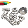 304 Stainless Steel High Head Knurled Nut Hand Screw Nut Through Hole Blind Hole Advertising Decoration