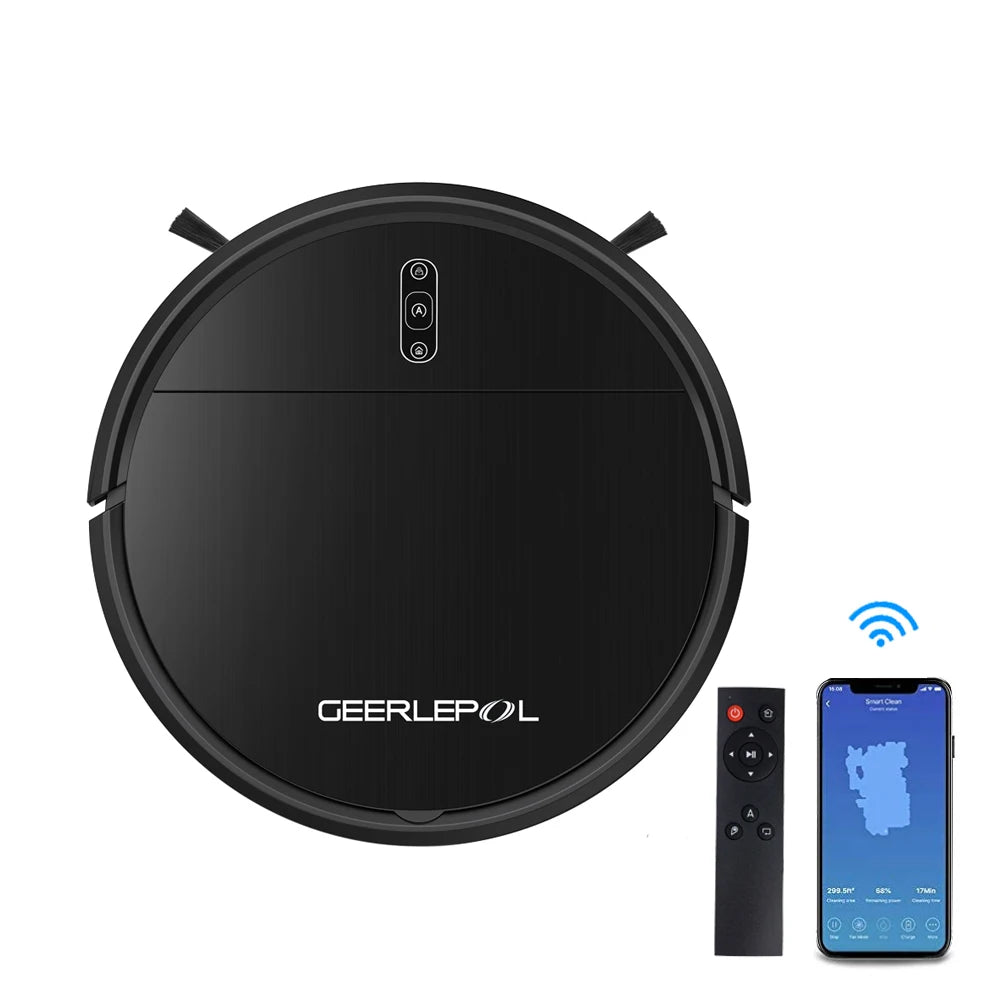 OEM Smart Gyroscope Vacuum Cleaner Robot Wet Dry Ultra-Thin 4400mah Battery Household Garage Sweeping Mopping Alexa Integration